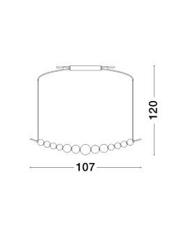 Luces Exclusivas MOCA Wisząca Nowoczesna złoty i odcienie złota 1xLED max 32W 3000K LE42747 - produkt 2