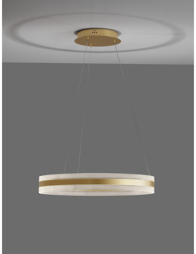 Pendant lamps - Luces Exclusivas COLIMA Pendant Modern gold and gold shades 1xLED max 75W 3000K LE42753 - product kolory-swiatla.pl 2