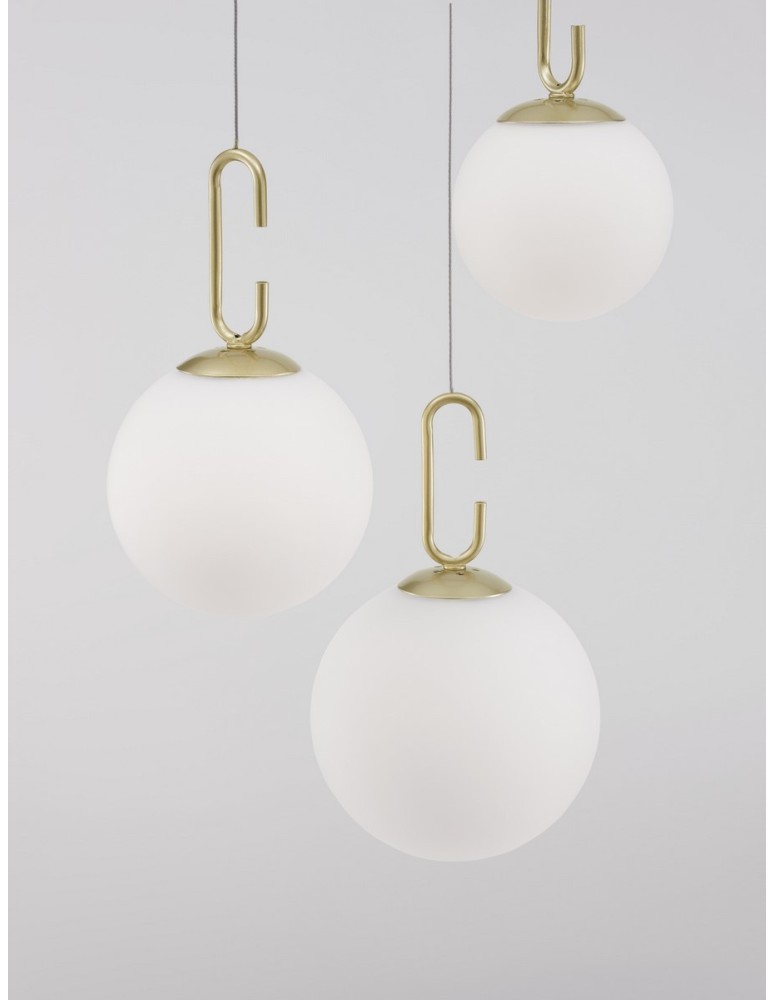 Pendant lamps - Luces Exclusivas YARA Pendant Modern Gold and Gold Shades 1xLED max 25,8W 3000K LE42758 - product kolory-swiatla.pl 2