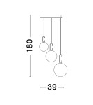 Pendant lamps - Luces Exclusivas YARA Pendant Modern Gold and Gold Shades 1xLED max 25,8W 3000K LE42758 - product 3