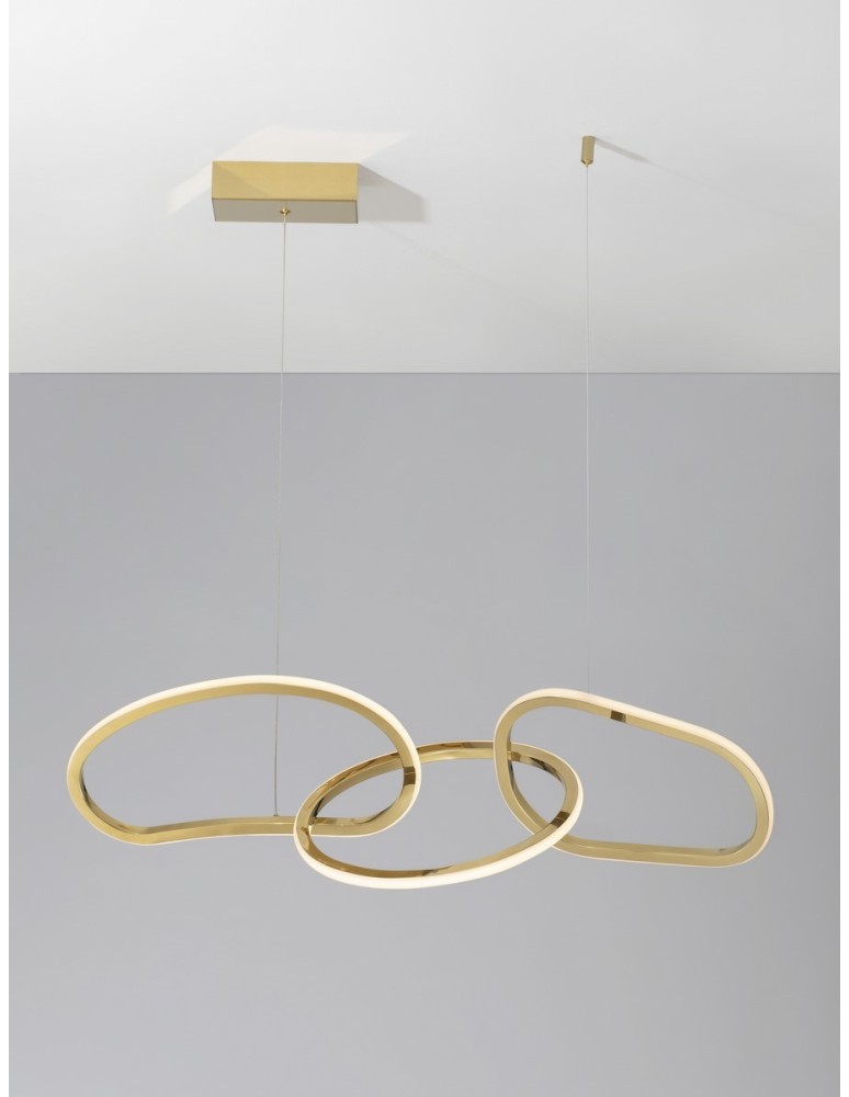 Pendant lamps - Luces Exclusivas CELAYA Pendant Modern gold and gold shades 1xLED max 40W 3000K LE42759 - product kolory-swiatla.pl 2
