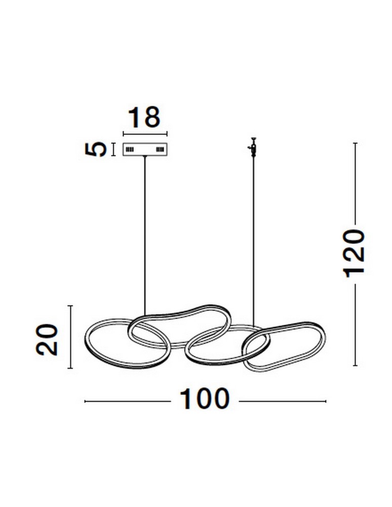 Lampy wiszące - Luces Exclusivas CELAYA Wisząca Nowoczesna złoty i odcienie złota 1xLED max 50W 3000K LE42760 - produkt kolory-swiatla.pl 4