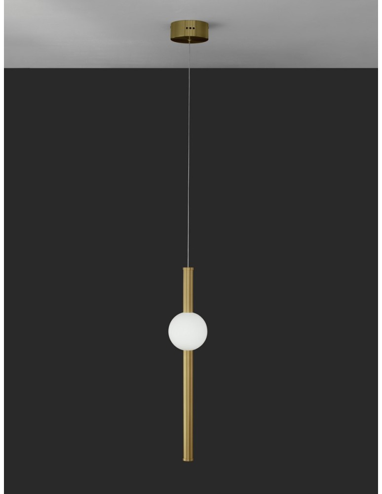 Pendant lamps - Luces Exclusivas IGUALA Pendant Modern Gold and shades of gold 1xLED max 10W 3000K LE42762 - product kolory-swiatla.pl 2
