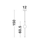 Lampy wiszące - Luces Exclusivas IGUALA Wisząca Nowoczesna złoty i odcienie złota 1xLED max 10W 3000K LE42762 - produkt 3
