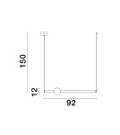 Lampy wiszące - Luces Exclusivas IGUALA Wisząca Nowoczesna złoty i odcienie złota 1xLED max 10W 3000K LE42763 - produkt 3