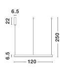 Pendant lamps - Luces Exclusivas JACA Pendant Modern White 1xLED max 70W 3000K LE42767 - product 2