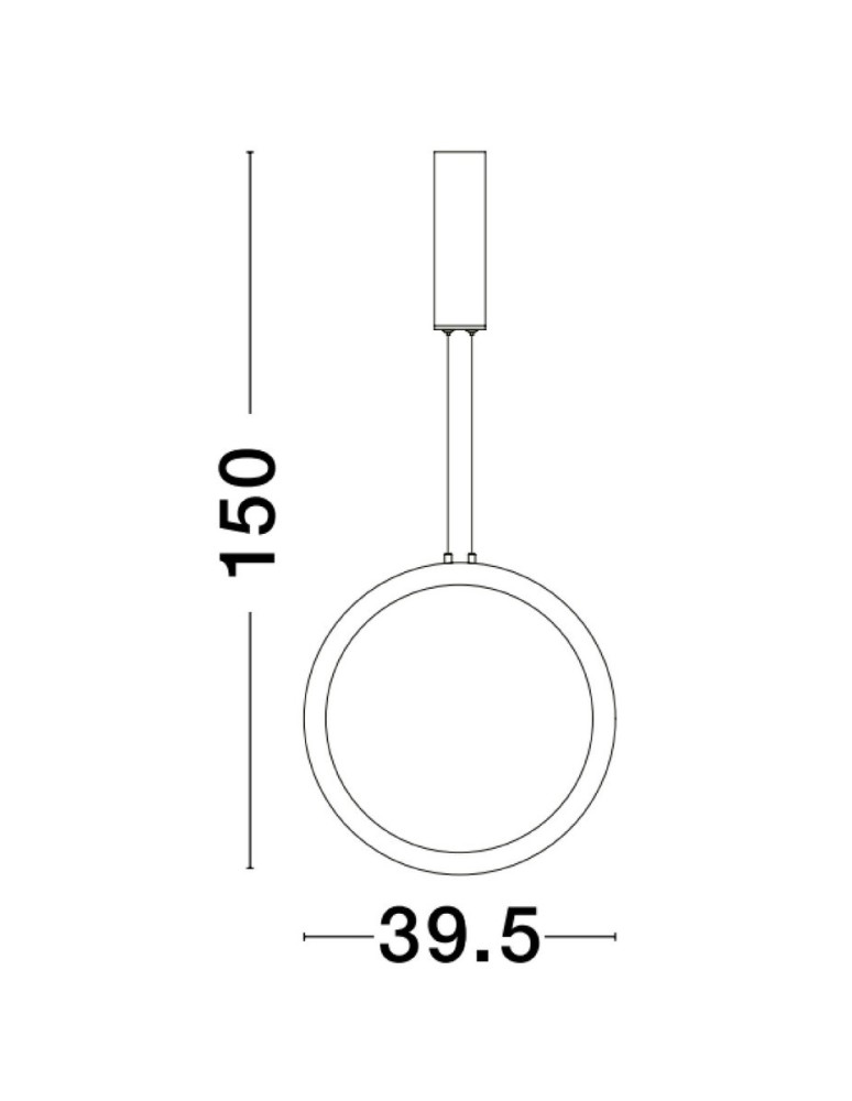 Pendant lamps - Luces Exclusivas AUTLAN Pendant Modern Black 1xLED max 25W 3000K LE42771 - product kolory-swiatla.pl 2