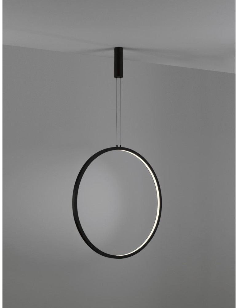 Pendant lamps - Luces Exclusivas AUTLAN Pendant Modern Black 1xLED max 48W 3000K LE42773 - product kolory-swiatla.pl 2