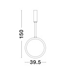 Pendant lamps - Luces Exclusivas AUTLAN Pendant Modern Gold and Shades of Gold 1xLED max 25W 3000K LE42774 - product 2