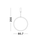 Pendant lamps - Luces Exclusivas AUTLAN Pendant Modern Gold and shades of gold 1xLED max 48W 3000K LE42776 - product 2