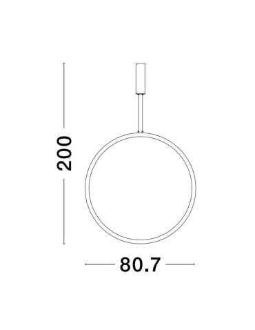 Luces Exclusivas AUTLAN Pendant Modern Gold and shades of gold 1xLED max 48W 3000K LE42776 - product 2