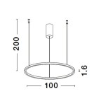 Pendant lamps - Luces Exclusivas TOLUCA Pendant Modern Gold and shades of gold 1xLED max 58W 3000K LE42779 - product 3