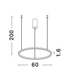 Pendant lamps - Luces Exclusivas TOLUCA Pendant Modern Black 1xLED max 36W 3000K LE42780 - product 2