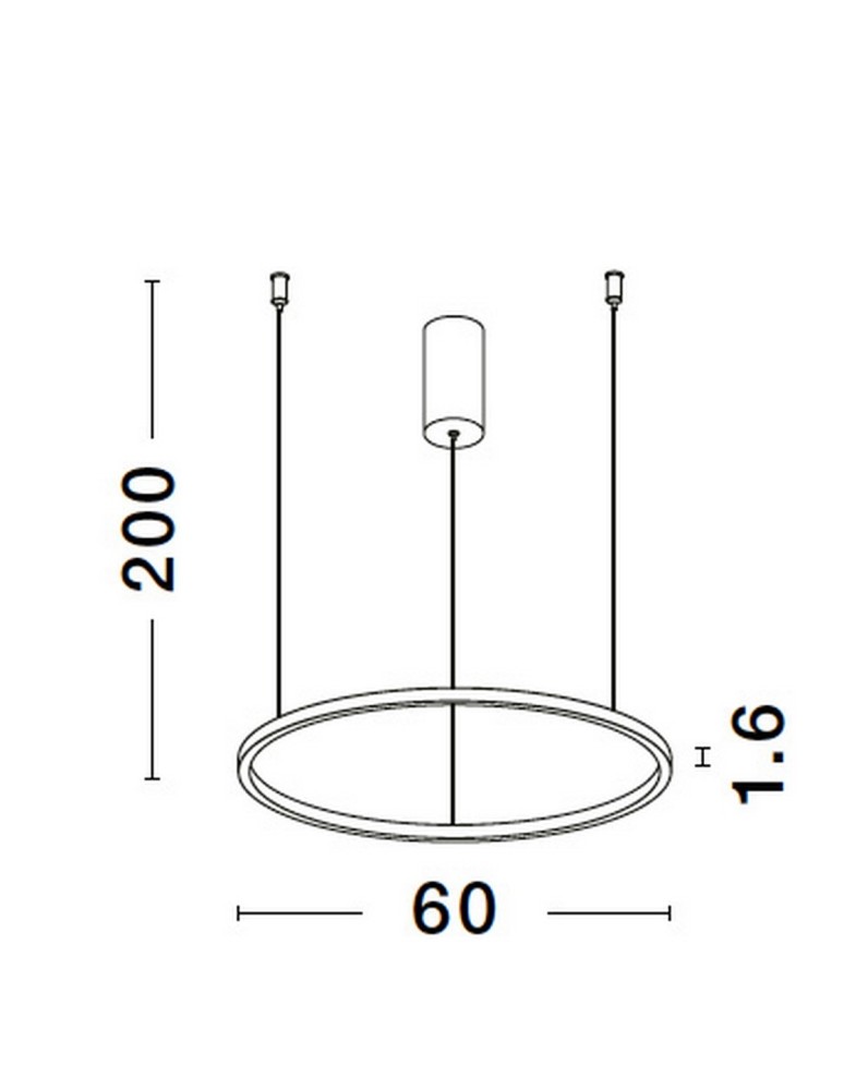 Pendant lamps - Luces Exclusivas TOLUCA Pendant Modern Black 1xLED max 36W 3000K LE42780 - product kolory-swiatla.pl 2