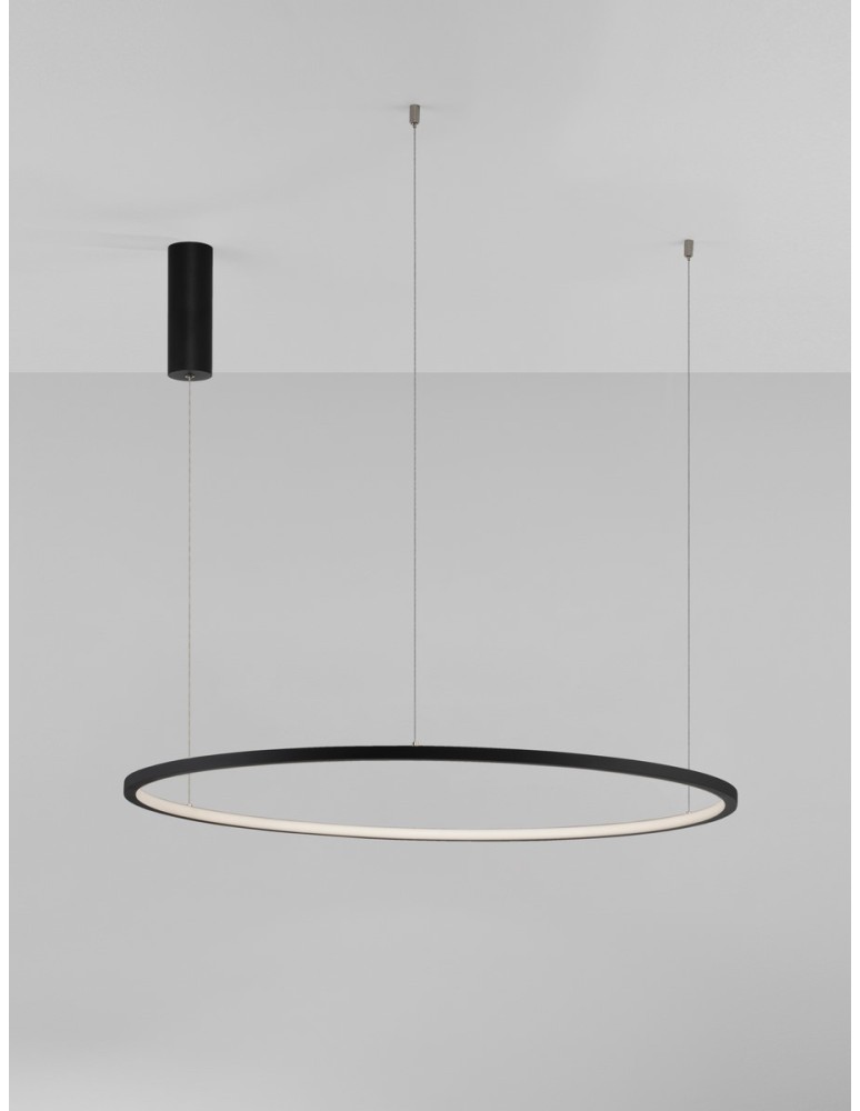 Pendant lamps - Luces Exclusivas TOLUCA Modern Pendant Black 1xLED max 48W 3000K LE42781 - product kolory-swiatla.pl 2