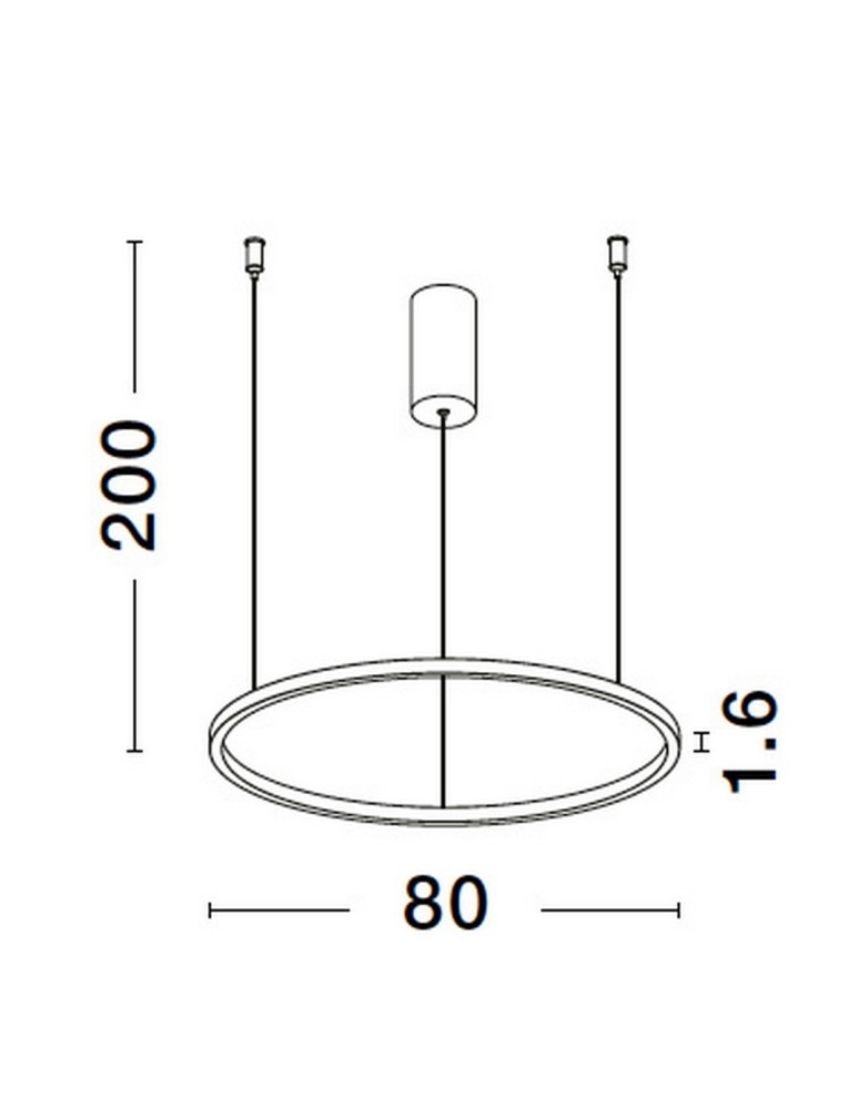 Pendant lamps - Luces Exclusivas TOLUCA Modern Pendant Black 1xLED max 48W 3000K LE42781 - product kolory-swiatla.pl 3