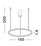 Lampy wiszące - Luces Exclusivas TOLUCA Wisząca Nowoczesna czarny 1xLED max 58W 3000K LE42782 - produkt 4