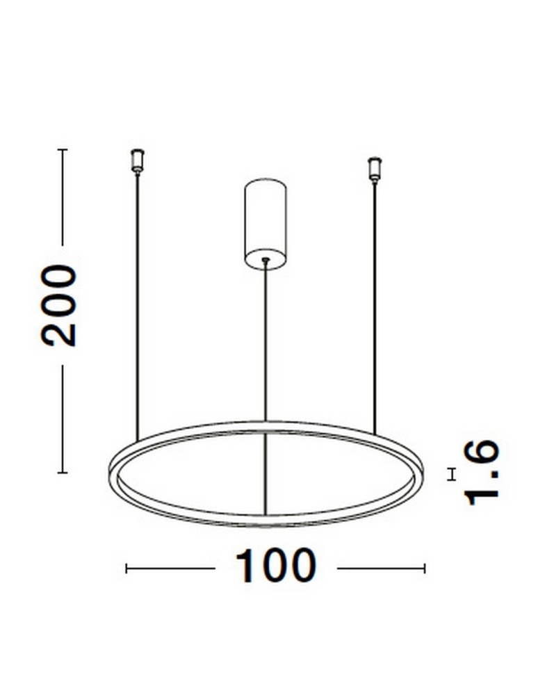 Lampy wiszące - Luces Exclusivas TOLUCA Wisząca Nowoczesna czarny 1xLED max 58W 3000K LE42782 - produkt kolory-swiatla.pl 4