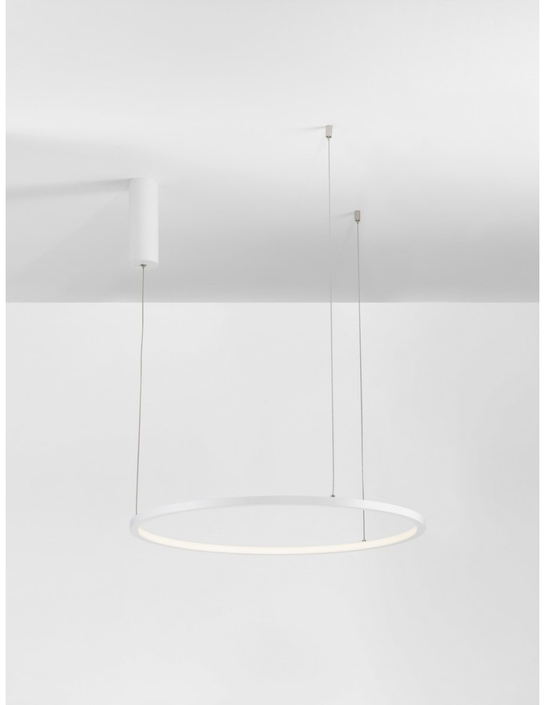 Pendant lamps - Luces Exclusivas TOLUCA Pendant Modern White 1xLED max 36W 3000K LE42783 - product kolory-swiatla.pl 2