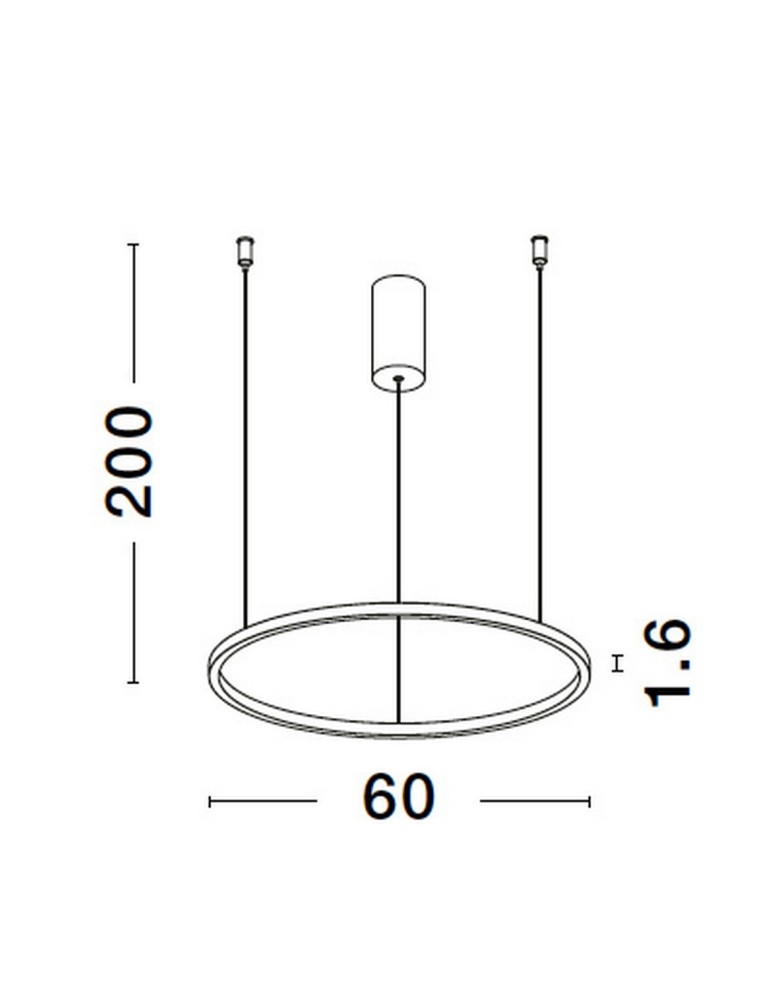 Pendant lamps - Luces Exclusivas TOLUCA Pendant Modern White 1xLED max 36W 3000K LE42783 - product kolory-swiatla.pl 3