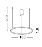 Pendant lamps - Luces Exclusivas TOLUCA Pendant Modern White 1xLED max 58W 3000K LE42785 - product 3