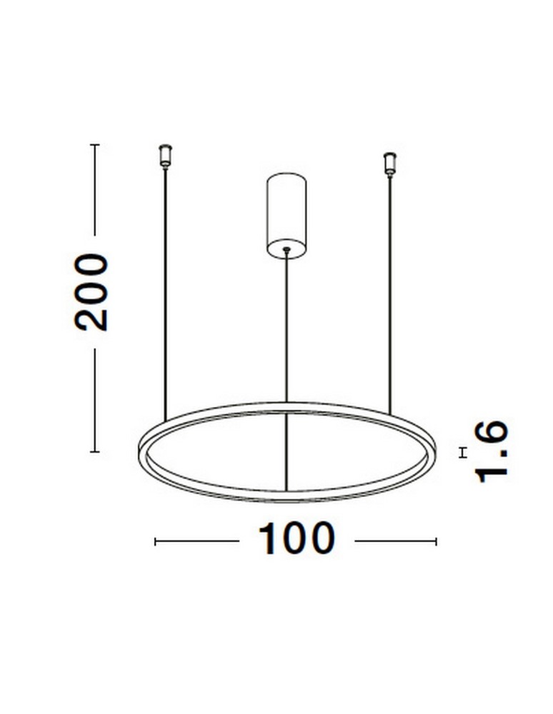 Pendant lamps - Luces Exclusivas TOLUCA Pendant Modern White 1xLED max 58W 3000K LE42785 - product kolory-swiatla.pl 3