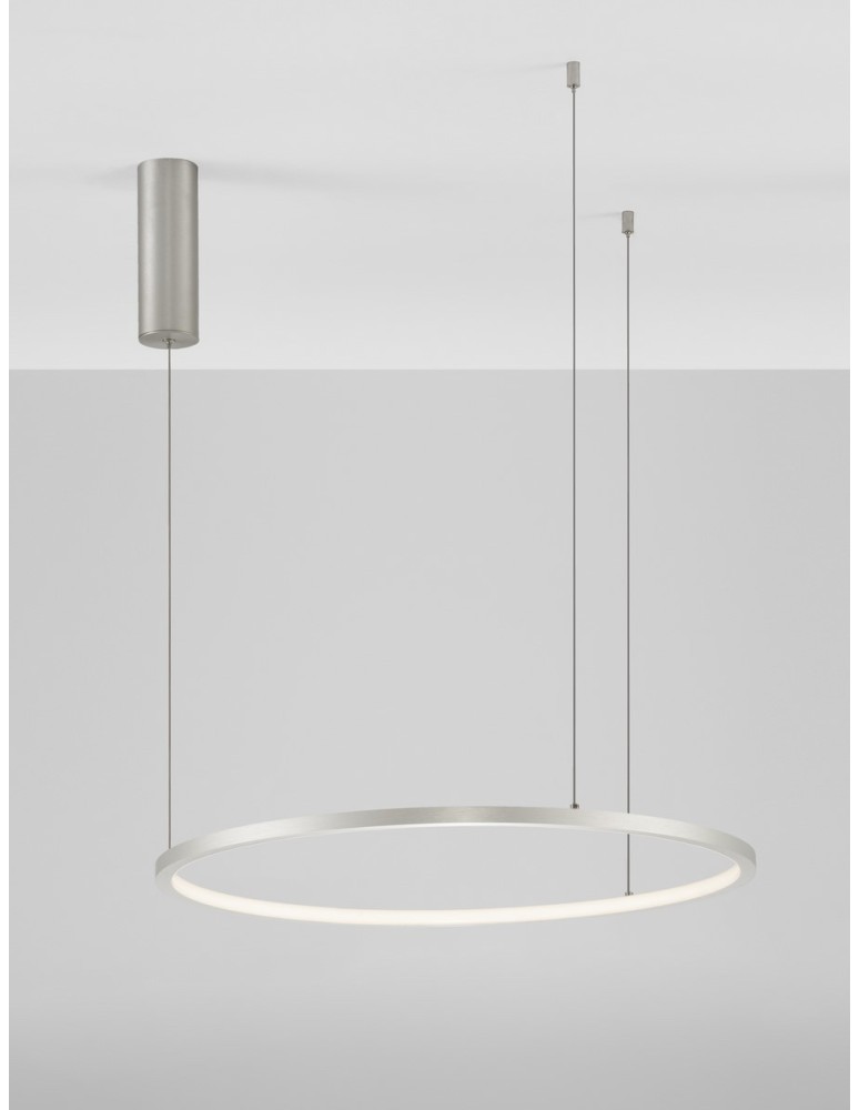 Pendant lamps - Luces Exclusivas TOLUCA Pendant Modern silver and silver shades 1xLED max 36W 3000K LE42786 - product kolory-swiatla.pl 2