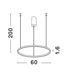 Pendant lamps - Luces Exclusivas TOLUCA Pendant Modern silver and silver shades 1xLED max 36W 3000K LE42786 - product 3