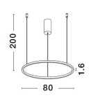 Pendant lamps - Luces Exclusivas TOLUCA Pendant Modern silver and silver shades 1xLED max 48W 3000K LE42787 - product 3