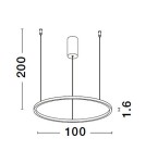 Pendant lamps - Luces Exclusivas TOLUCA Pendant Modern silver and silver tones 1xLED max 58W 3000K LE42788 - product 4