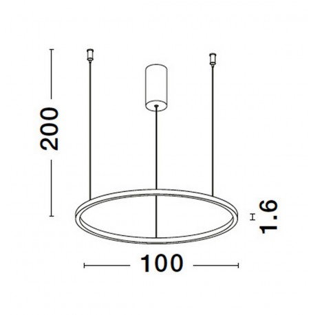 Luces Exclusivas TOLUCA Wisząca Nowoczesna srebrny i odcienie srebra 1xLED max 58W 3000K LE42788