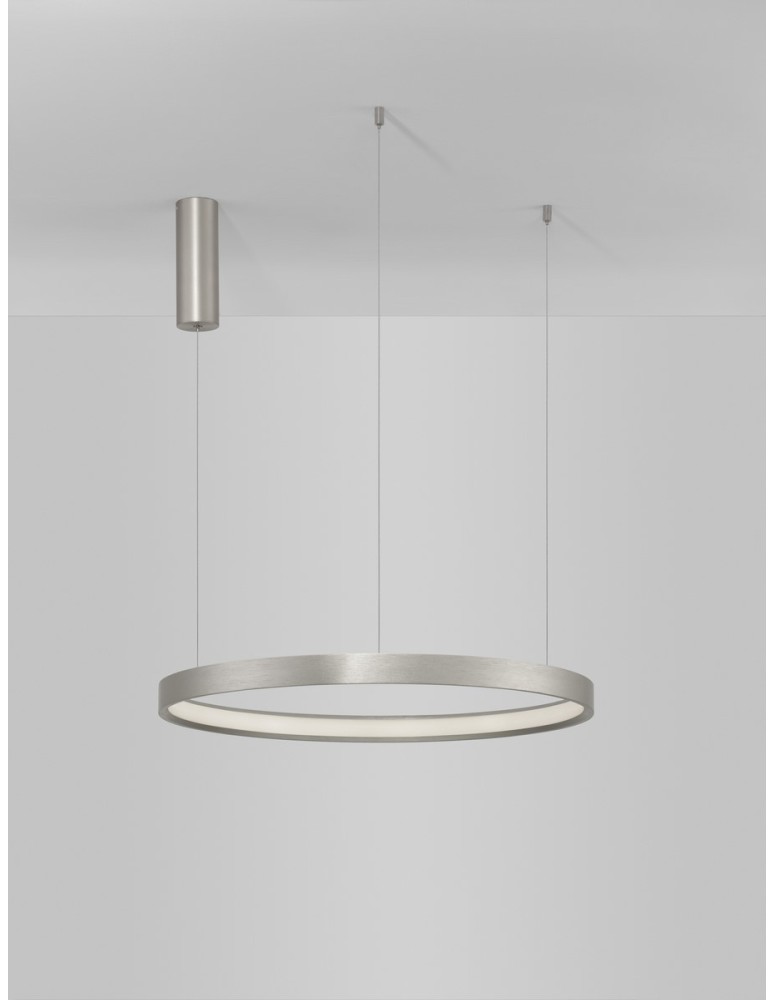 Pendant lamps - Luces Exclusivas ZACAPU Pendant Modern silver and silver tones 1xLED max 42W 3000K LE42791 - product kolory-swiatla.pl 2