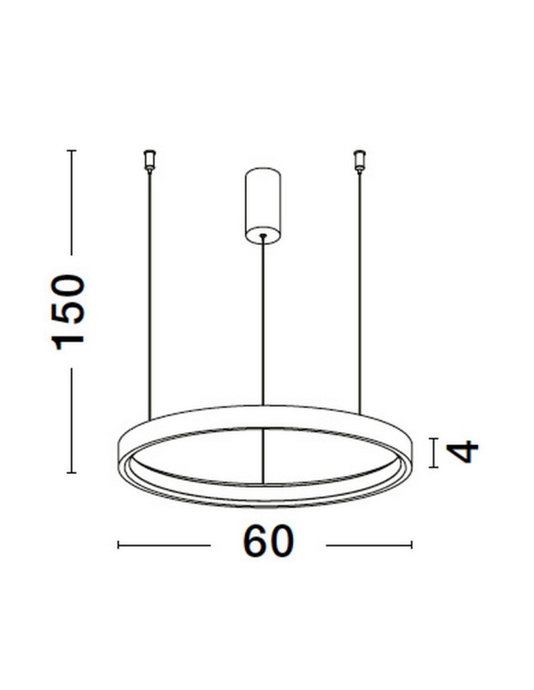 Pendant lamps - Luces Exclusivas ZACAPU Pendant Modern silver and silver tones 1xLED max 42W 3000K LE42791 - product kolory-swiatla.pl 3