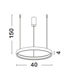 Pendant lamps - Luces Exclusivas ZACAPU Pendant Modern silver and silver shades 1xLED max 30W 3000K LE42792 - product 3