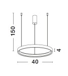 Lampy wiszące - Luces Exclusivas ZACAPU Wisząca Nowoczesna biały 1xLED max 30W 3000K LE42795 - produkt 4