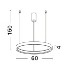 Lampy wiszące - Luces Exclusivas ZACAPU Wisząca Nowoczesna biały 1xLED max 42W 3000K LE42796 - produkt 3