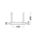 Lampy wiszące - Luces Exclusivas SILAO Wisząca Nowoczesna biały 1xLED max 58W 3000K LE42798 - produkt 4