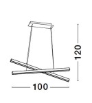 Lampy wiszące - Luces Exclusivas PUEBLA Wisząca Nowoczesna czarny 1xLED max 40W 3000K LE42799 - produkt 5