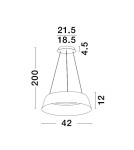 Lampy wiszące - Luces Exclusivas CANCUN Wisząca Nowoczesna biały 1xLED max 40W 3000K LE42801 - produkt 2