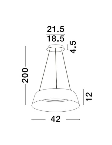 Luces Exclusivas CANCUN Wisząca Nowoczesna biały 1xLED max 40W 3000K LE42801 - produkt 2