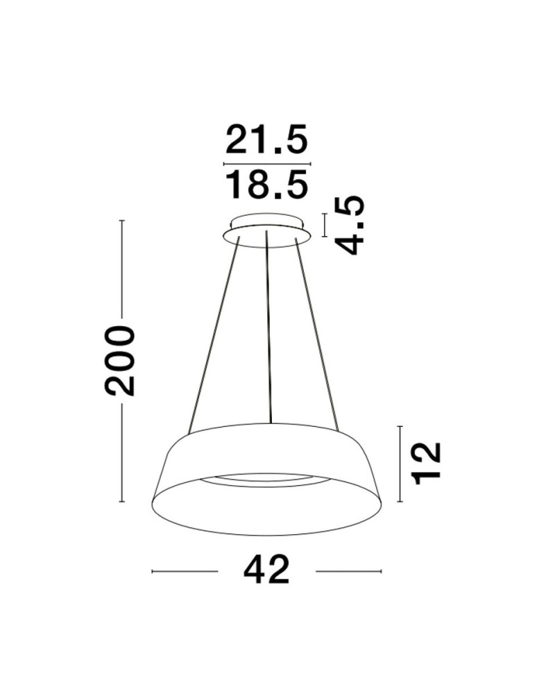 Lampy wiszące - Luces Exclusivas CANCUN Wisząca Nowoczesna biały 1xLED max 40W 3000K LE42801 - produkt kolory-swiatla.pl 2