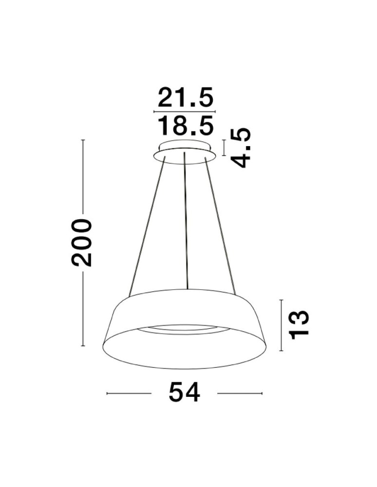Pendant lamps - Luces Exclusivas CANCUN Pendant Modern White 1xLED max 50W 3000K LE42803 - product kolory-swiatla.pl 2