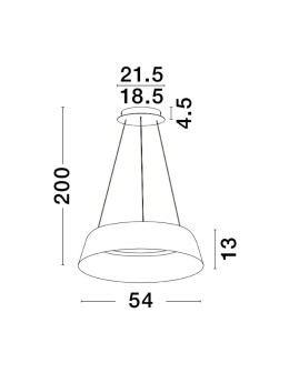 Luces Exclusivas CANCUN Wisząca Nowoczesna biały 1xLED max 50W 3000K LE42803 - produkt 2