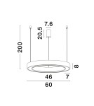 Pendant lamps - Luces Exclusivas SONORA Pendant Modern white 1xLED max 50W 2700-4000K LE42807 - product 2