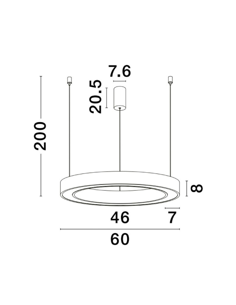 Pendant lamps - Luces Exclusivas SONORA Pendant Modern Black 1xLED max 50W 2700-4000K LE42808 - product kolory-swiatla.pl 2