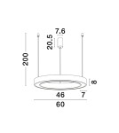 Lampy wiszące - Luces Exclusivas SONORA Wisząca Nowoczesna złoty i odcienie złota 1xLED max 50W 2700-4000K LE42809 - produkt 3