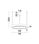 Lampy wiszące - Luces Exclusivas SONORA Wisząca Nowoczesna czarny 1xLED max 60W 2700-4000K LE42811 - produkt 2