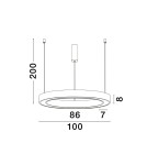 Lampy wiszące - Luces Exclusivas SONORA Wisząca Nowoczesna czarny 1xLED max 80W 2700-4000K LE42814 - produkt 3