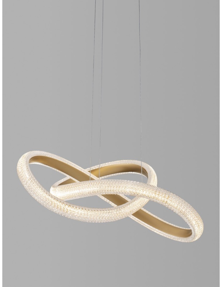 Pendant lamps - Luces Exclusivas AMECA Pendant Modern Gold and Gold Shades 1xLED max 41,5W 3000K LE42816 - product kolory-swiatla.pl 2