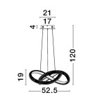 Lampy wiszące - Luces Exclusivas AMECA Wisząca Nowoczesna złoty i odcienie złota 1xLED max 41,5W 3000K LE42816 - produkt 4